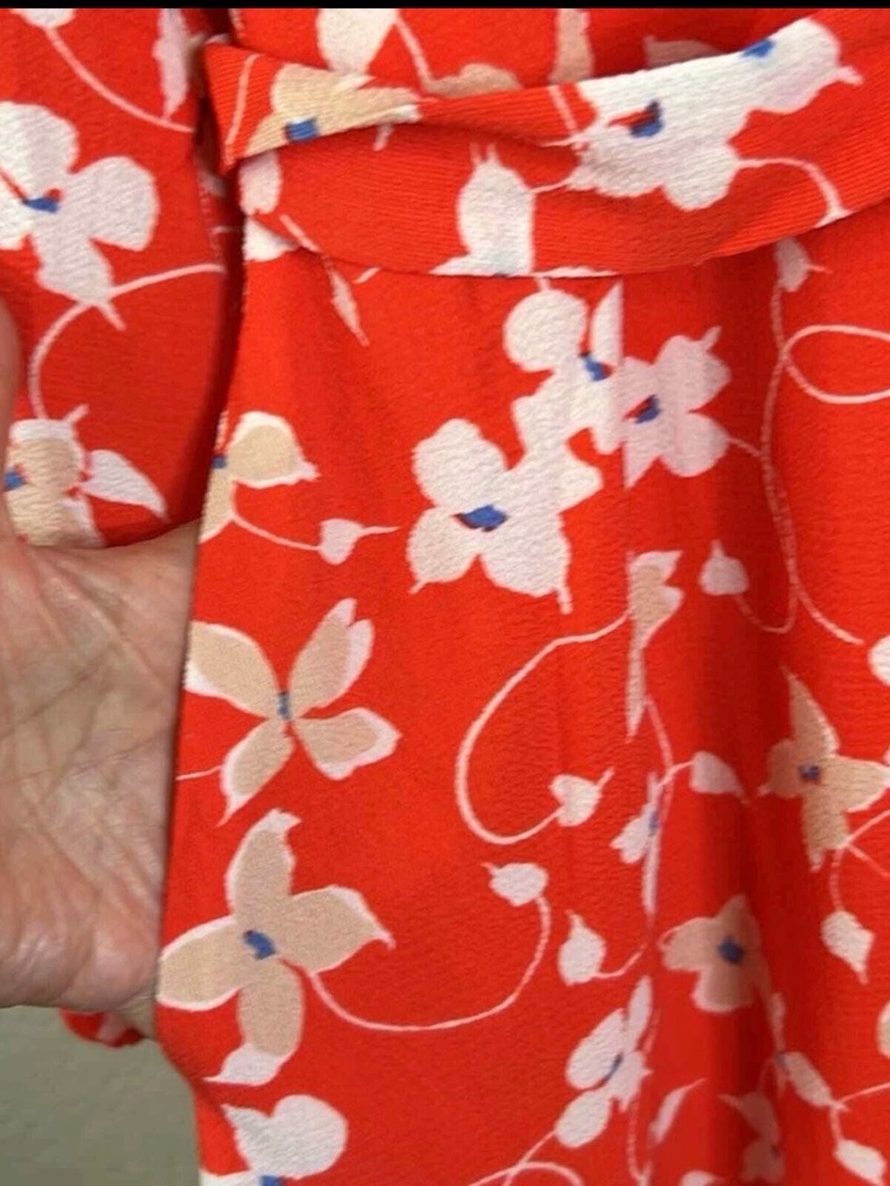Eliza J Coral Floral Long Sleeve A-Line Dress - Picture 8 of 10